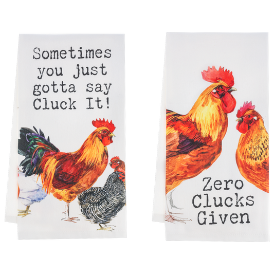 Chicken Humor Tea Towel
