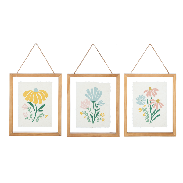 Flora Wall Decor in Floating Frame