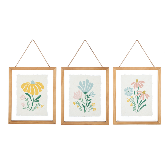Flora Wall Decor in Floating Frame