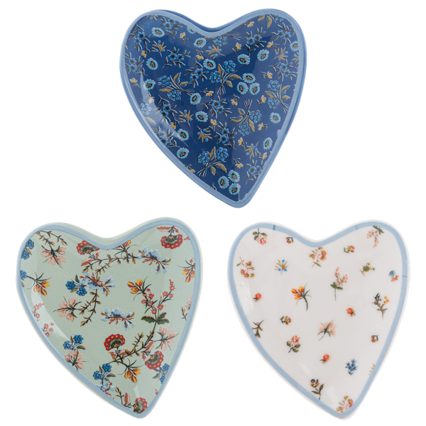 Heirloom Floral Heart Trinket Dish