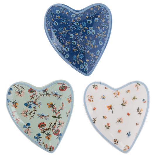 Heirloom Floral Heart Trinket Dish