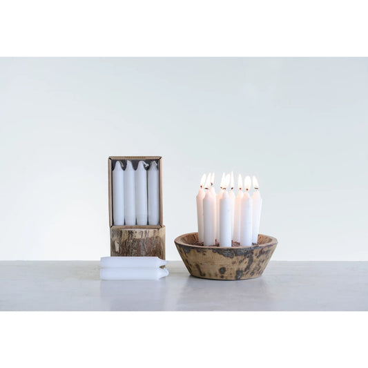 Unscented Short Taper Candle