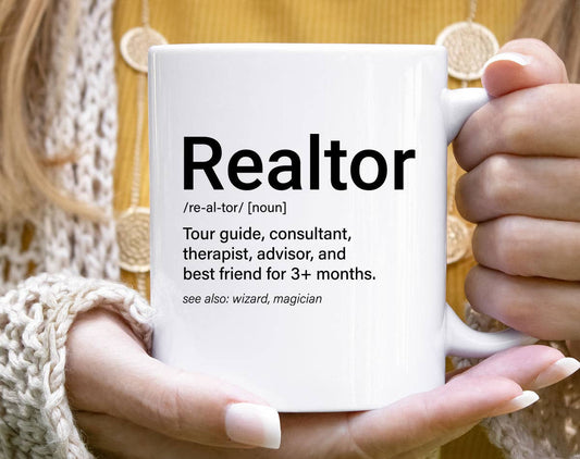 Realtor Definition - Funny Realtor Coffee Mug : 11oz White