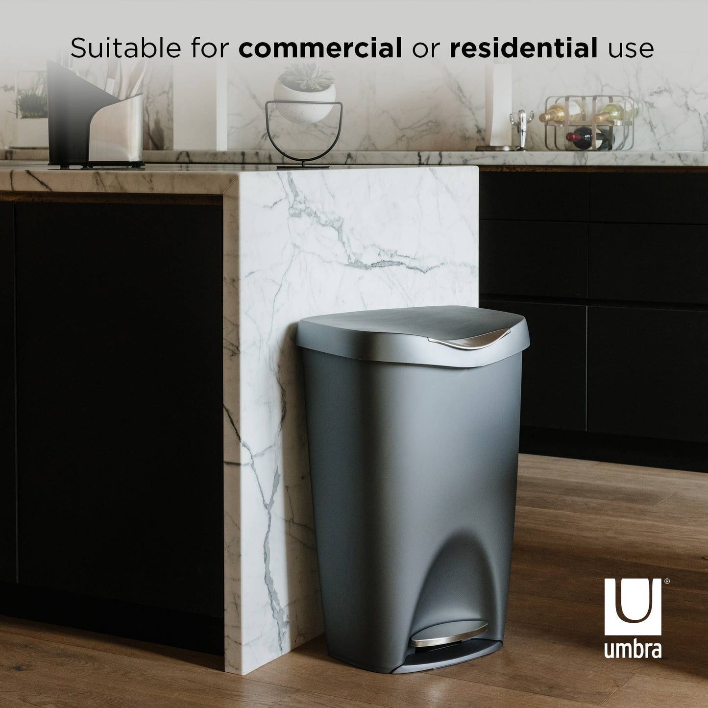 Brim Step On Trash Can: Nickel