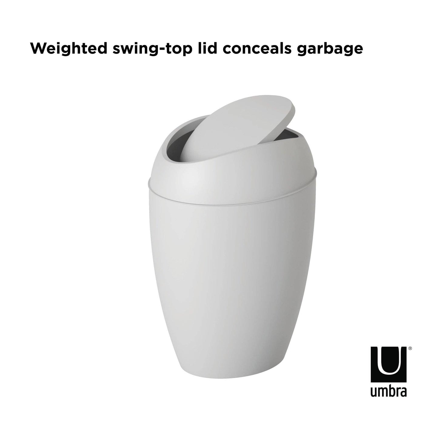 Twirla Trash Can, 2.4 G: Light Grey
