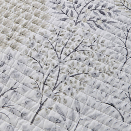English Forest Quilted Throw: Natural