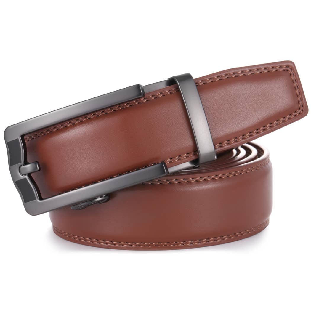 Horseshoe Leather Ratchet Belt