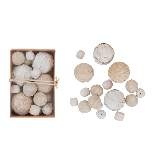 Dried Natural Organic Orbs/ Balls in Box