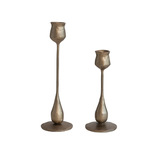 L Hand-Forged Iron Taper Holder