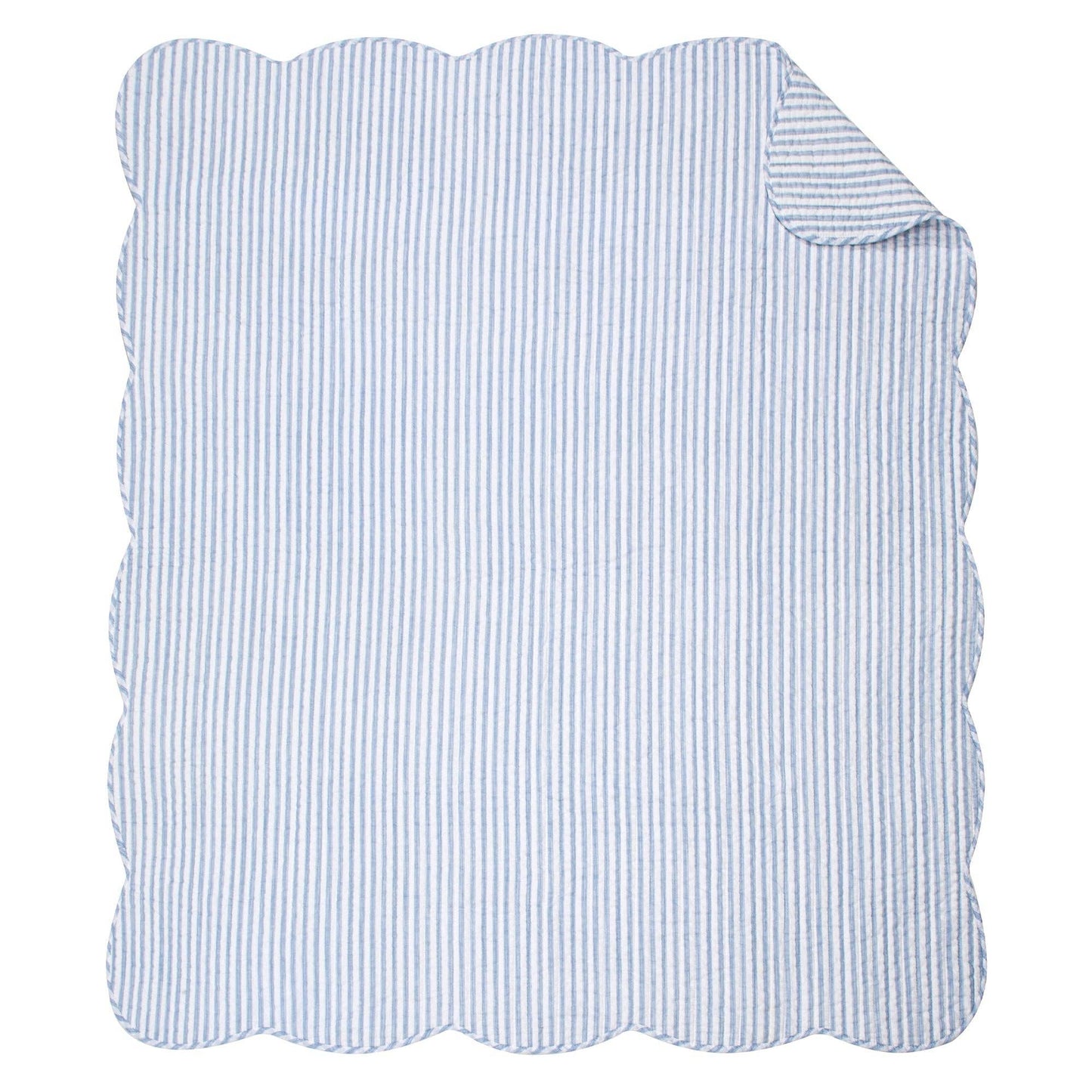 Martha Stripe Quilted Throw