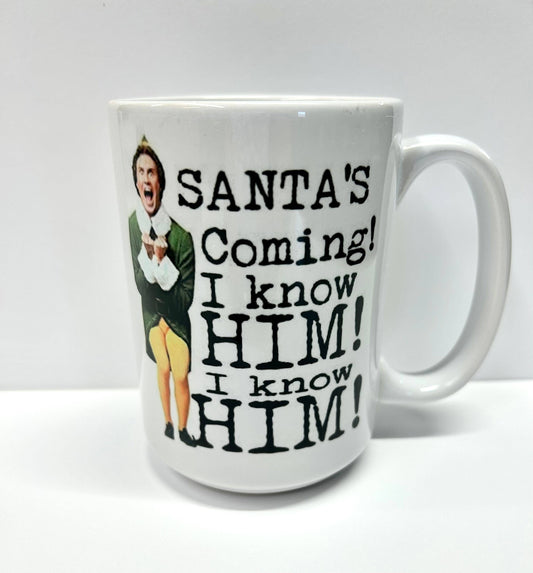Buddy the Elf Christmas Mug: 15oz Ceramic