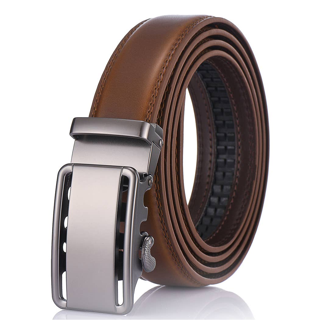Classic Bilinear  Leather Ratchet  Belt