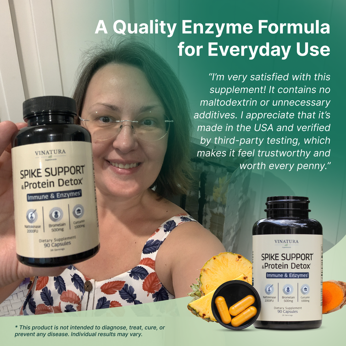 Spike Support - Nattokinase, Bromelain, Curcumin