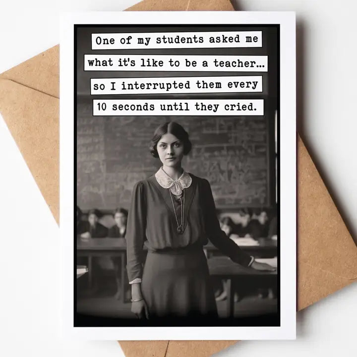 Funny Back-To-School Teacher Appreciation Greeting Card