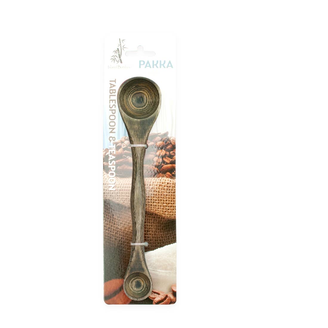 9" Black Pakka Double Measuring Spoon - Carded