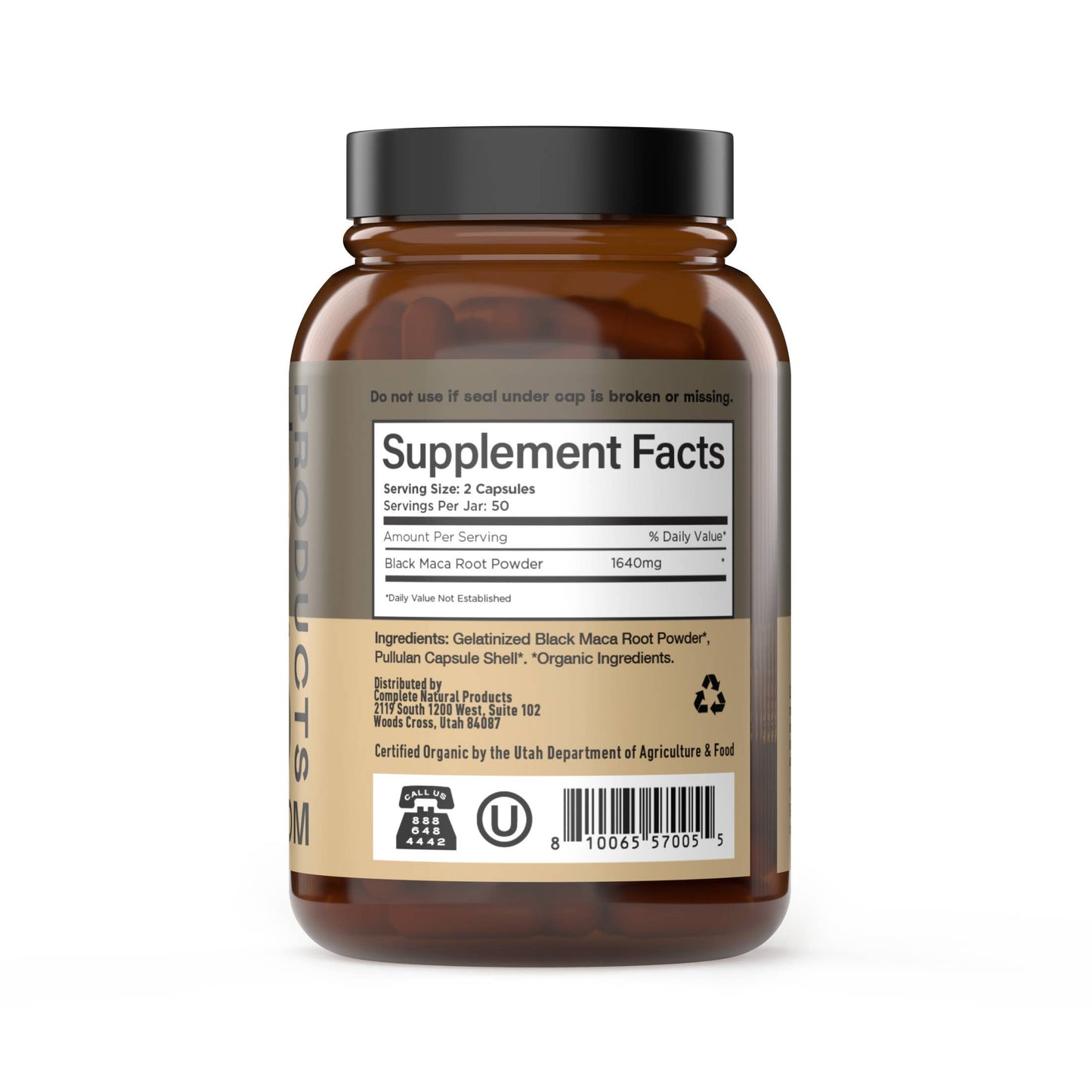 Organic Black Maca Root Capsules