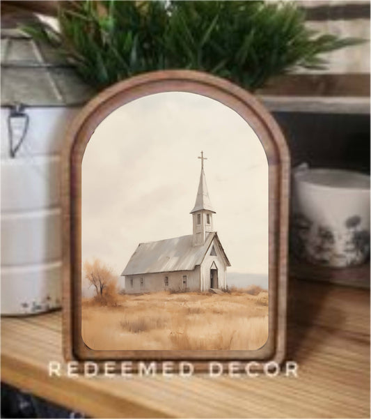 Arch Top Church Framed Art
