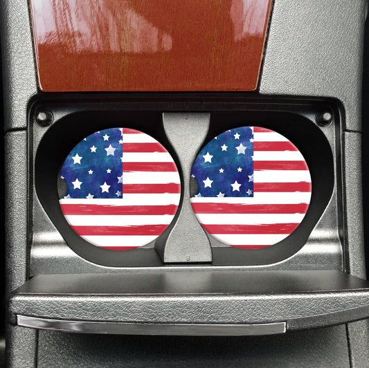American Flag Car Coasters