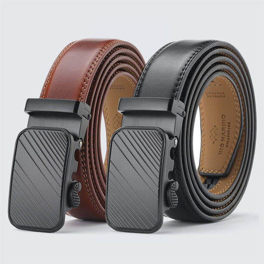 Modern Striped Ratchet Belt