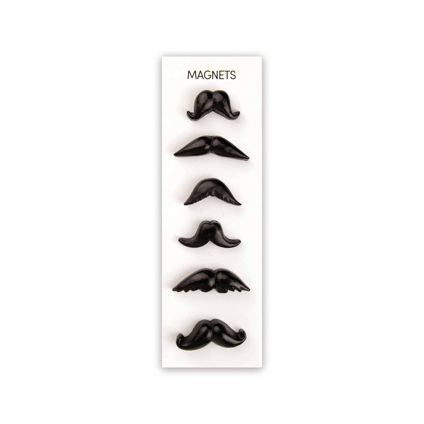 Colorful MUSTACHE magnets s/6