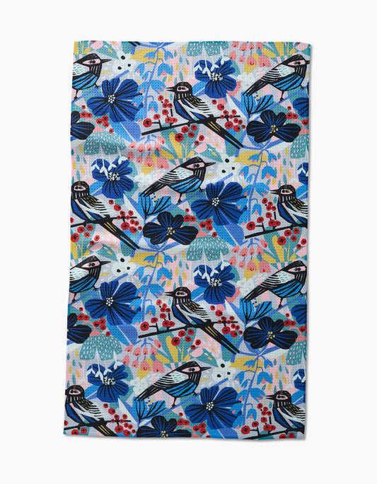 Birds And Berries Tea Towel {D}