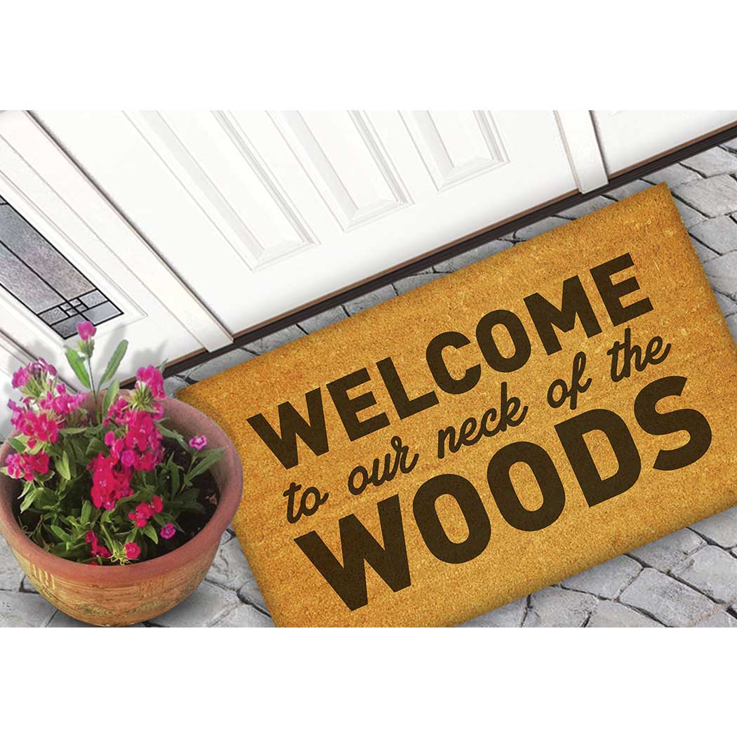 18x30 Coir Doormat Welcome Neck of the Woods