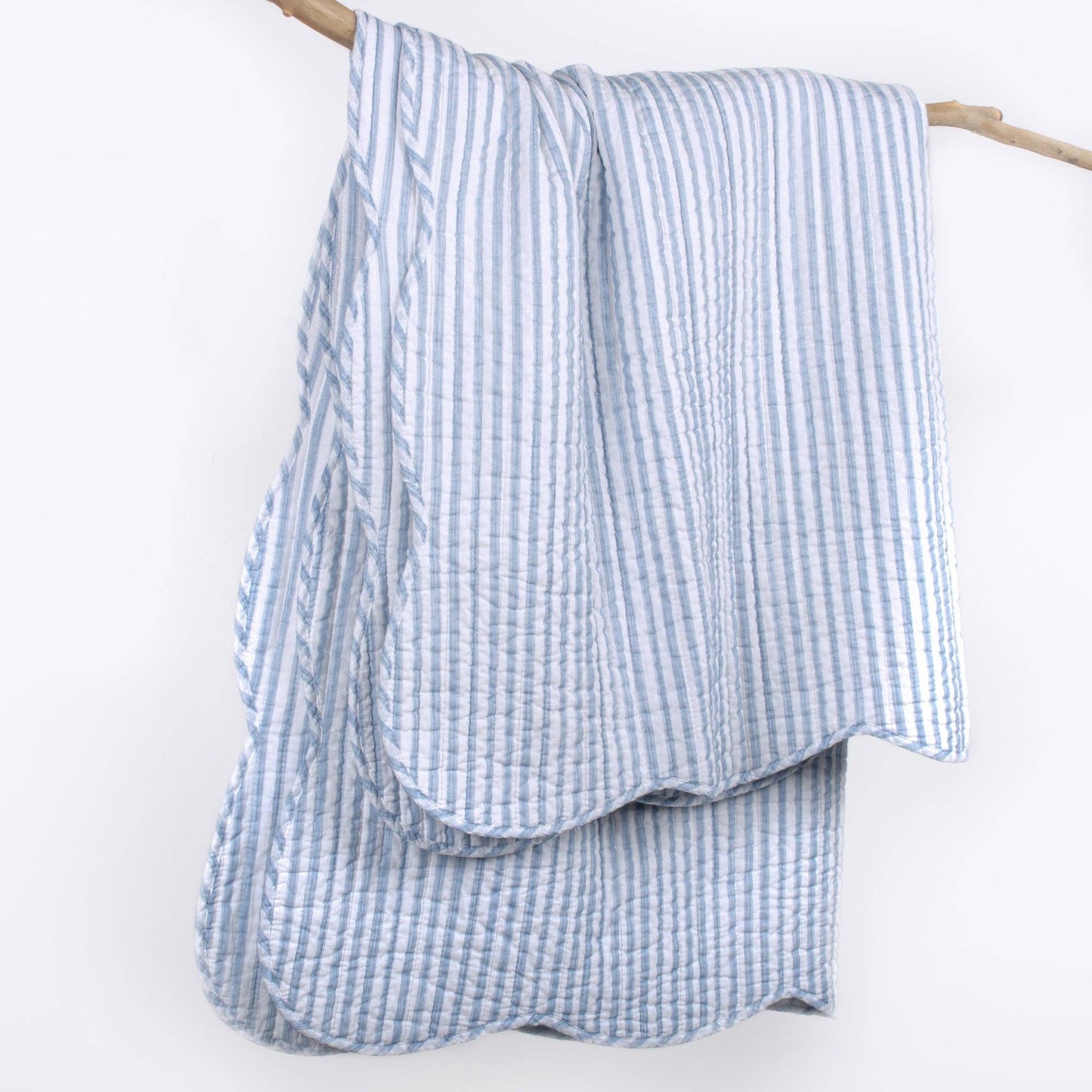 Martha Stripe Quilted Throw