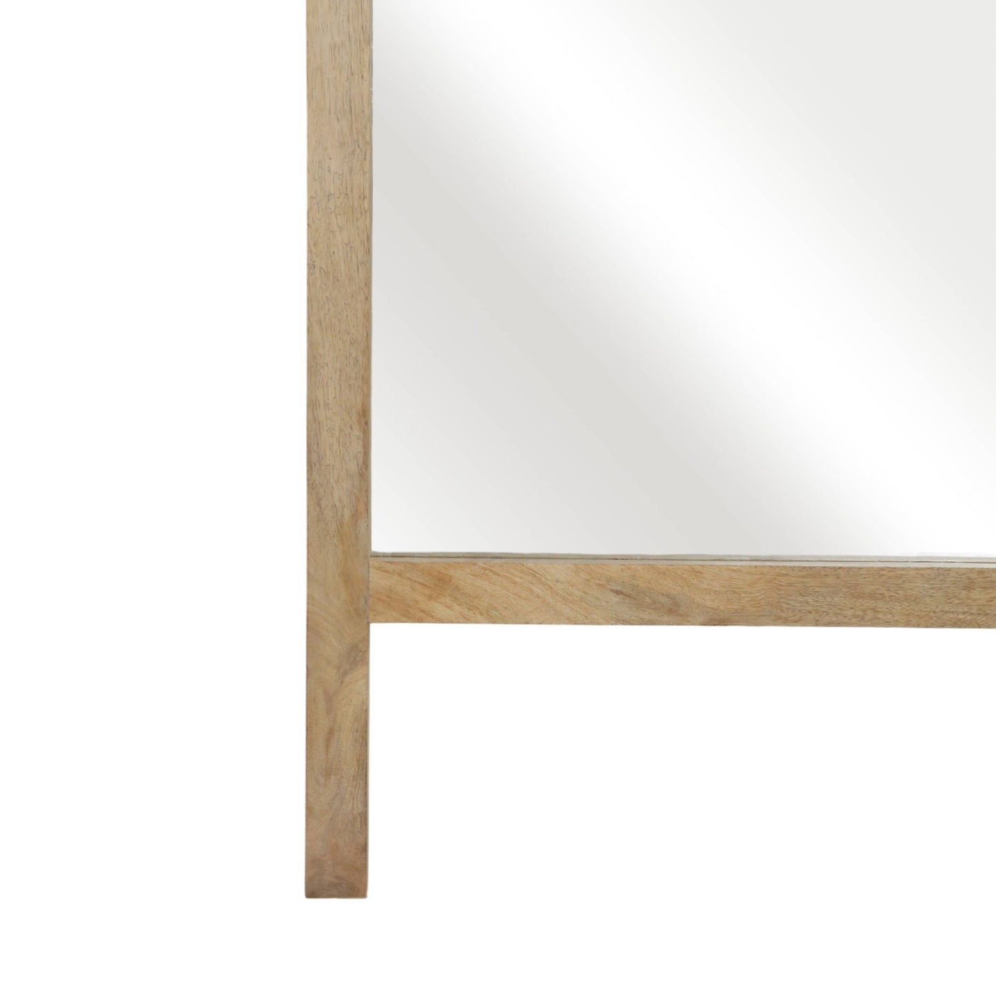 Mirror - Brown Wood Glass Full-Length Leaner Footed, 60 in.