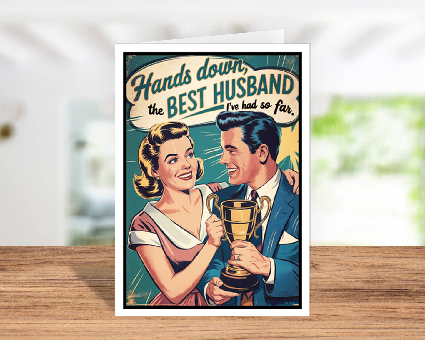 Cute Handmade Vintage Funny Valentine Cards for Him, Husband