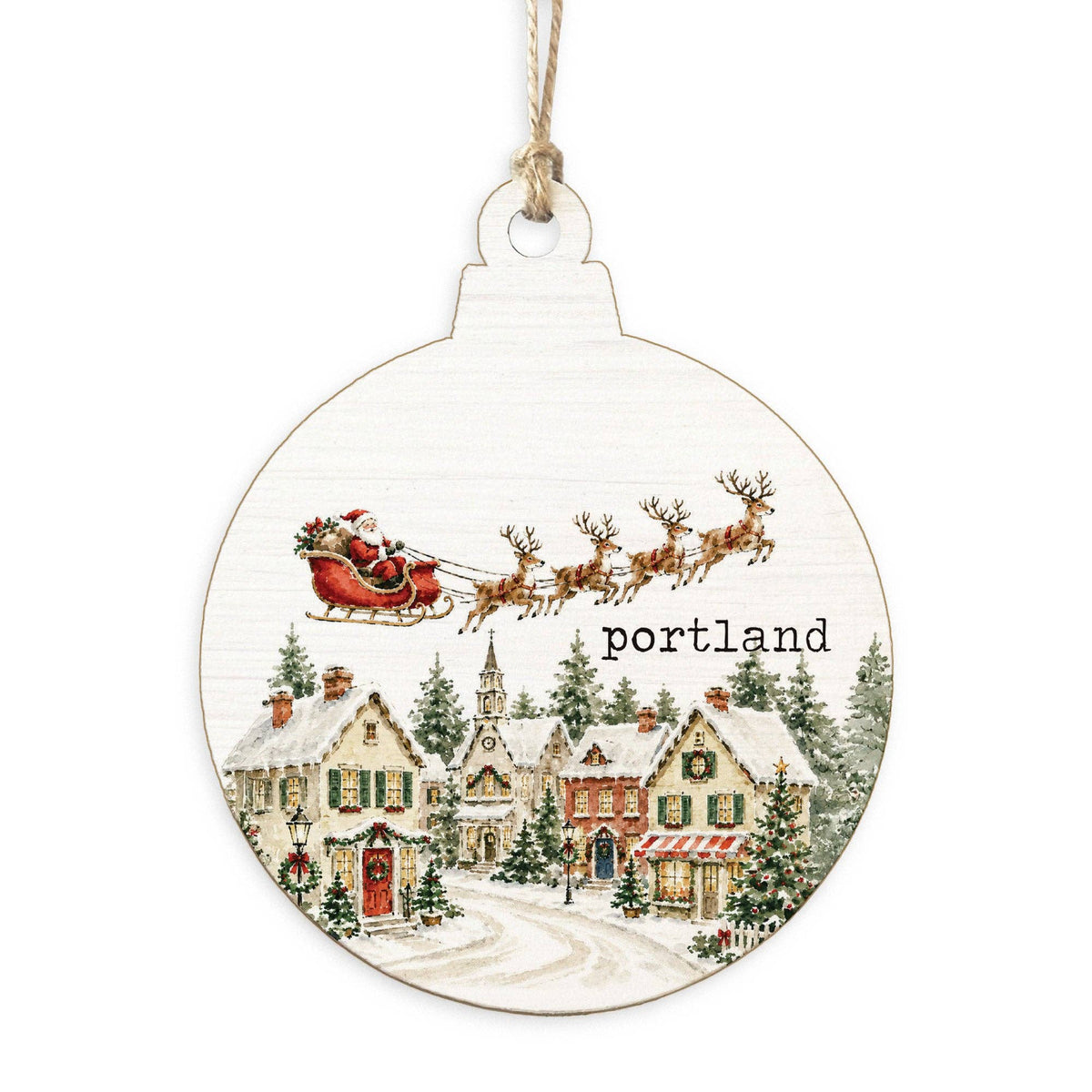 Holiday Village Personalized Ornament