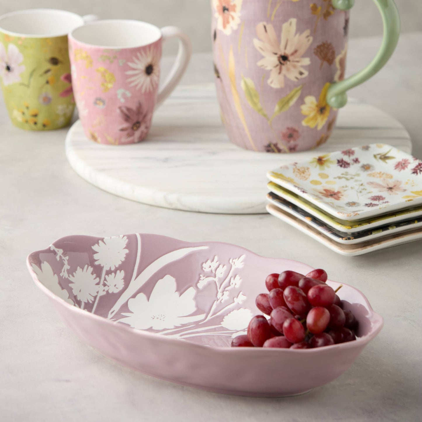 Wildflowers Wax off Oval Bowl