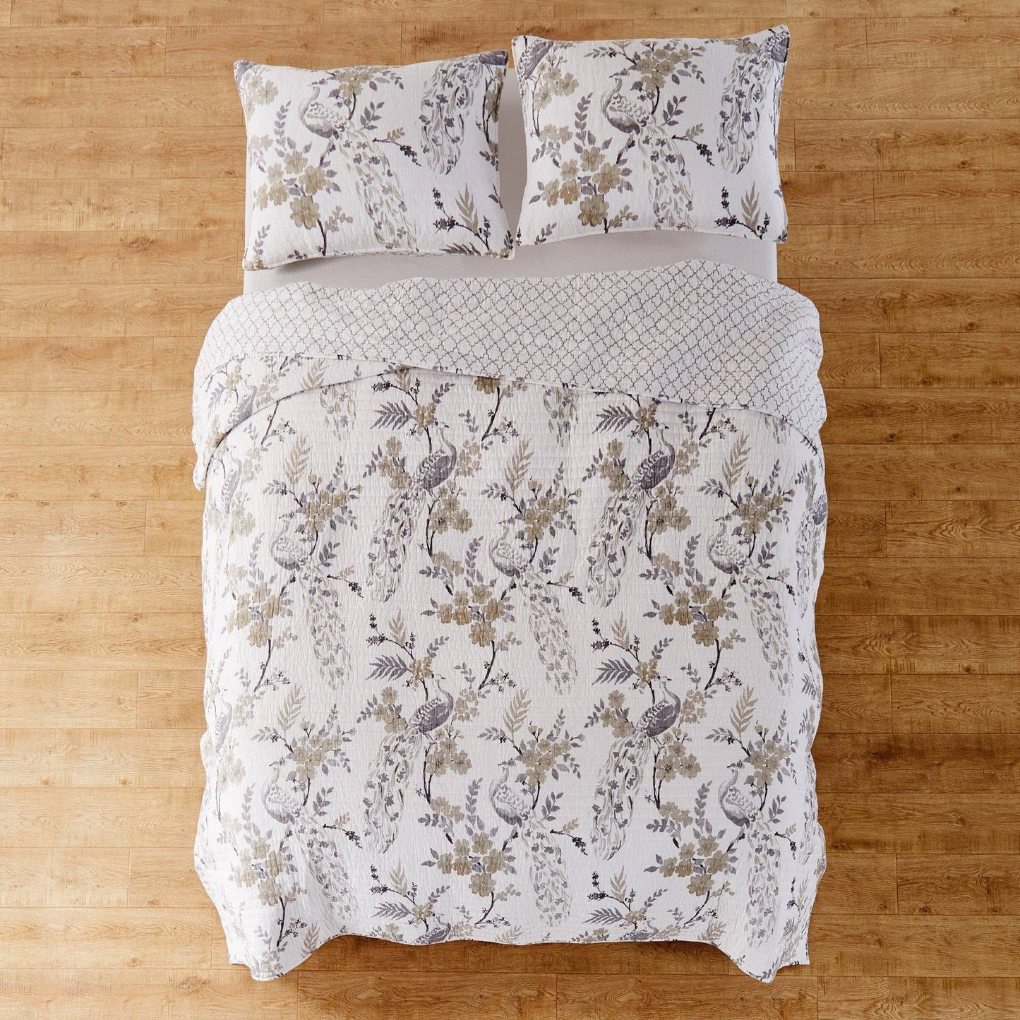 Pisa Quilt Set: Grey / King/Cal King