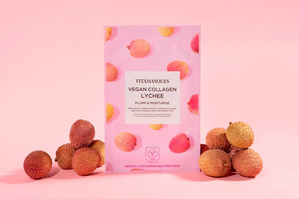 Vegan Collagen Lychee Face Sheet Mask