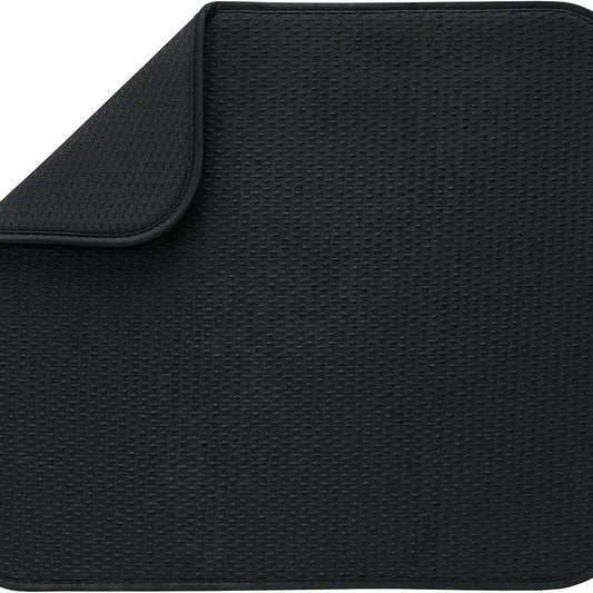 Envision Dish Drying Mat, Black, 16" X 18"