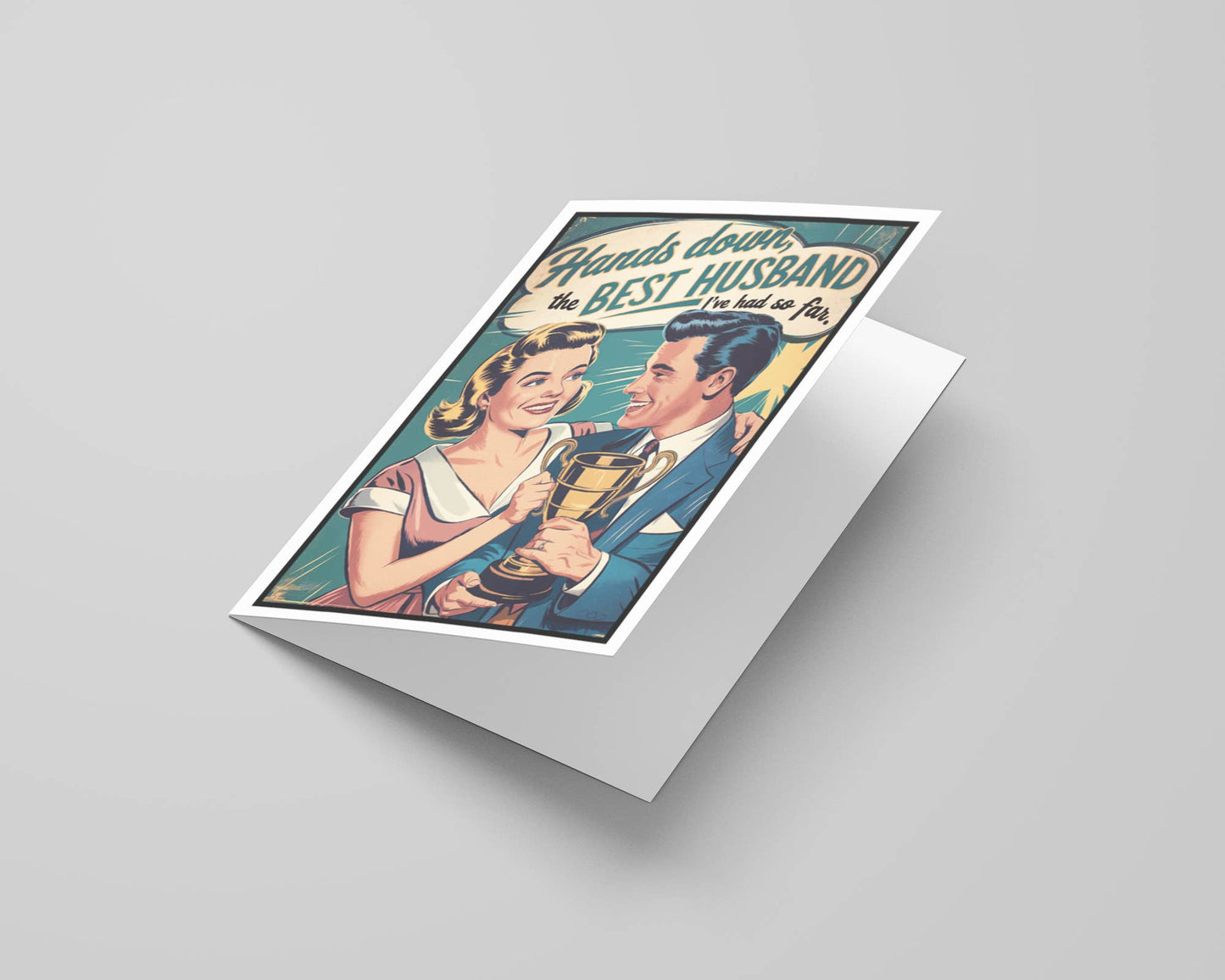 Cute Handmade Vintage Funny Valentine Cards for Him, Husband