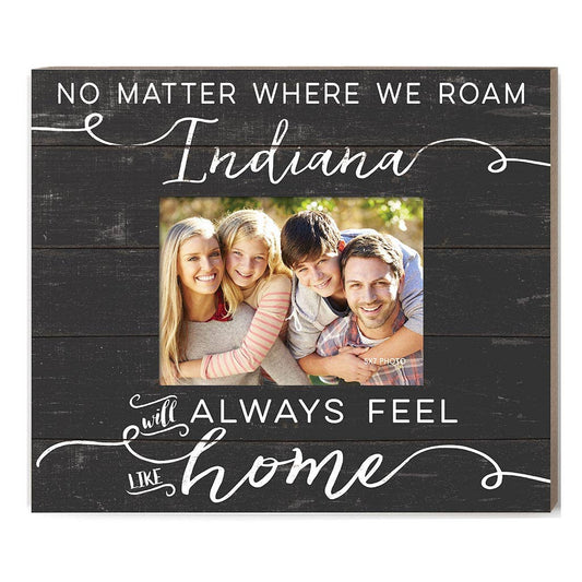 Weathered Slat Photo Frame Feels Like Home Indiana