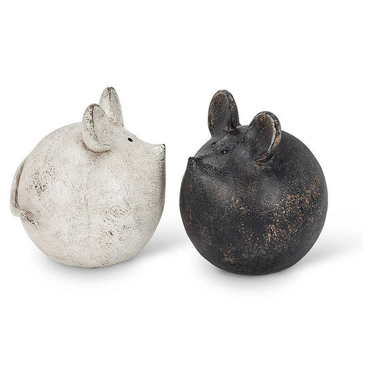 Small Ball Mouse-Antique Black/Wht-2Asst