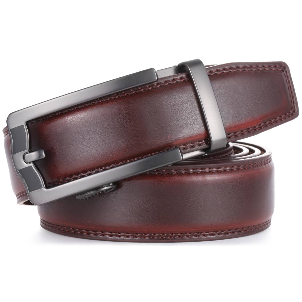 Horseshoe Leather Ratchet Belt