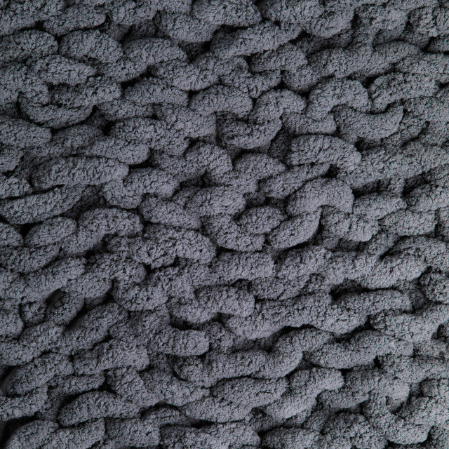 Chunky Knit Throw Charcoal