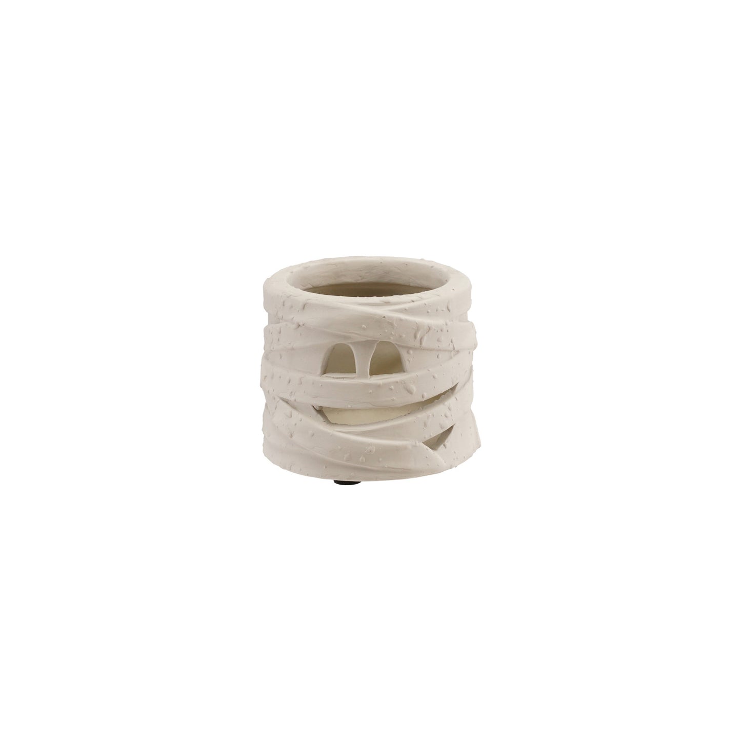 Terra-cotta Mummy Lantern with Cut-Outs, White