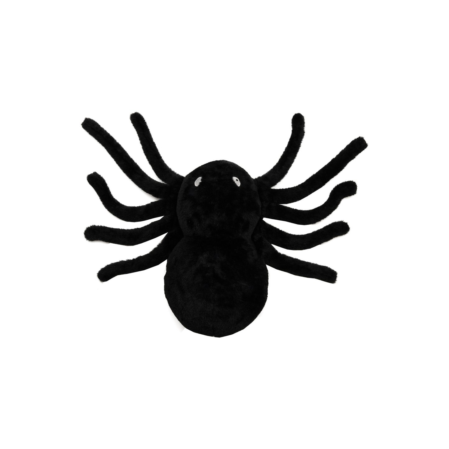 Faux Fur Spider Shaped Pillow, Black