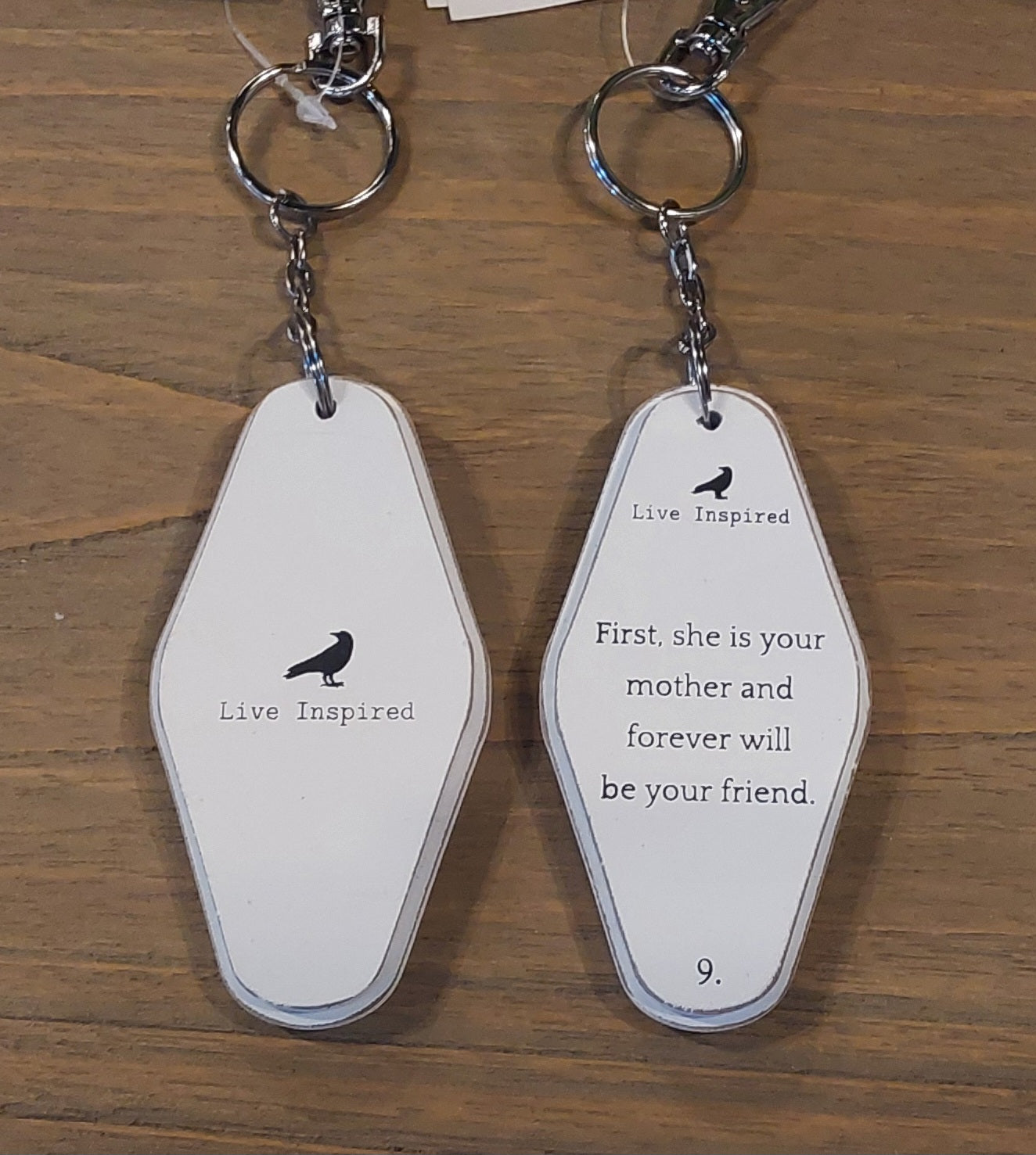 3.5x1.7 Wood Keychain Mother to Friend