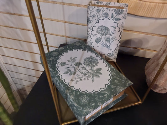 Green Botanical Book Decor
