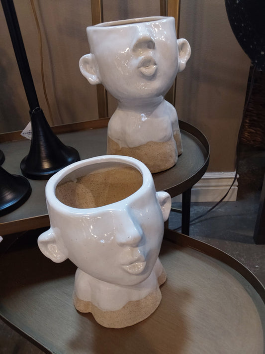 Ceramic Smooching Planter  Small Or Large