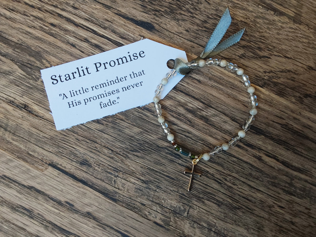 Starlit Promise Cross Bracelet