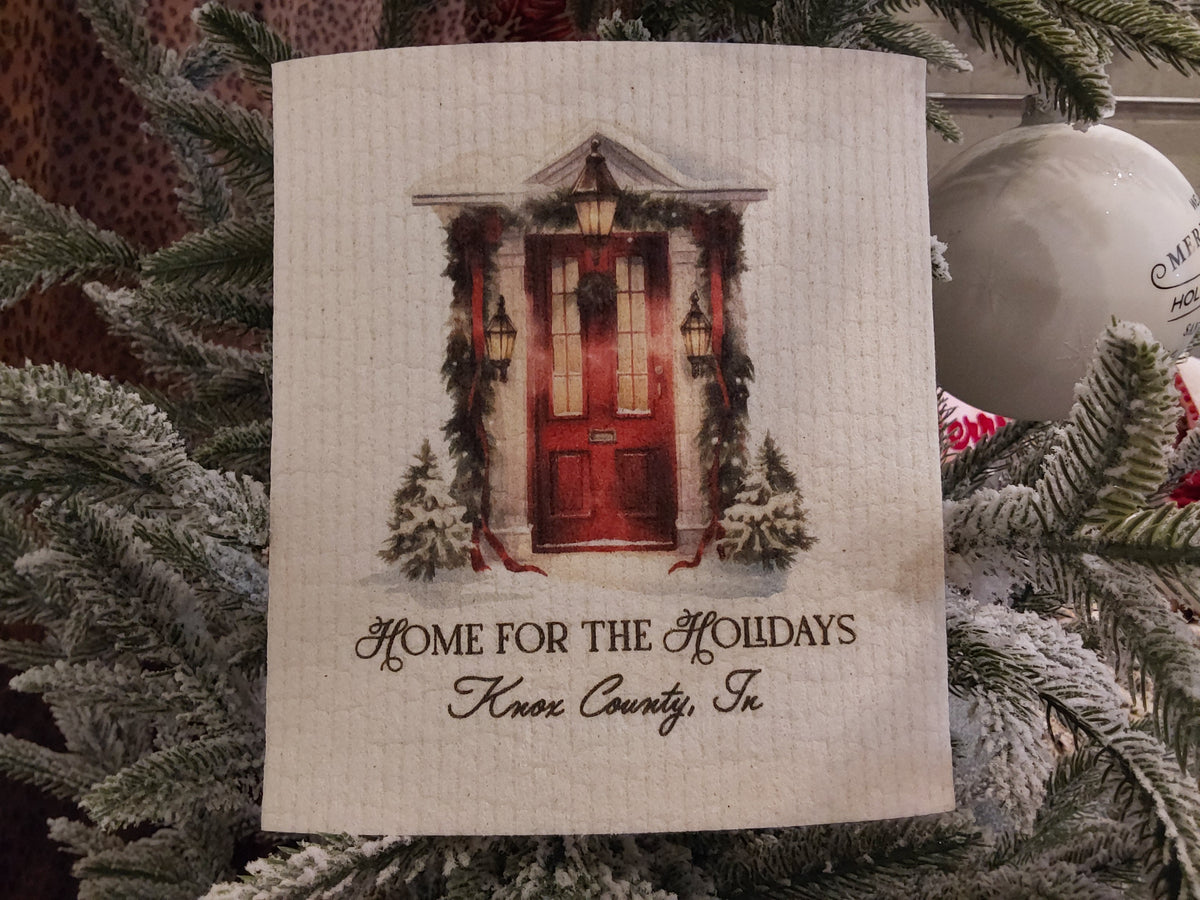 Home for the Holidays - Custom Swedish Dish Cloth