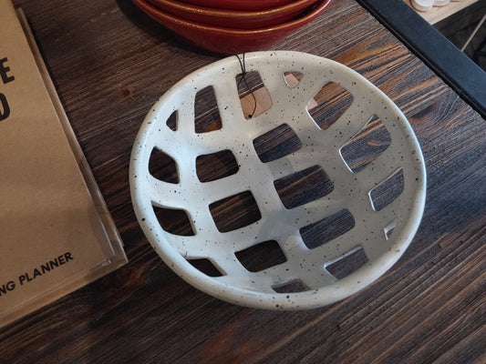 Small Stoneware Basket Bowl