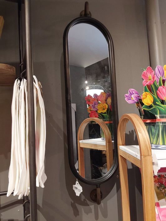Slim Metal Mirror W/Brackets