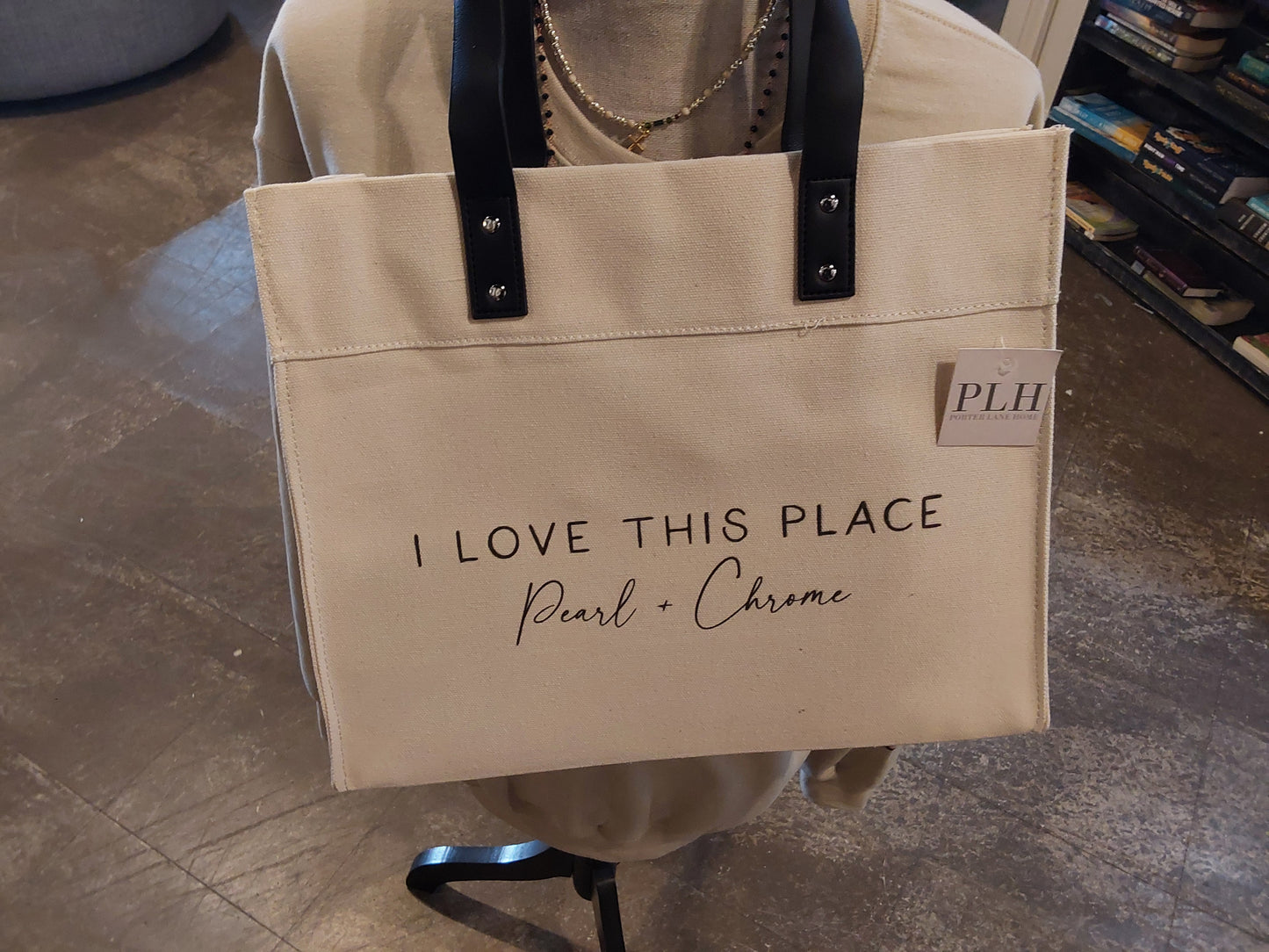 I Love This Place Pearl and Chrome Market Tote