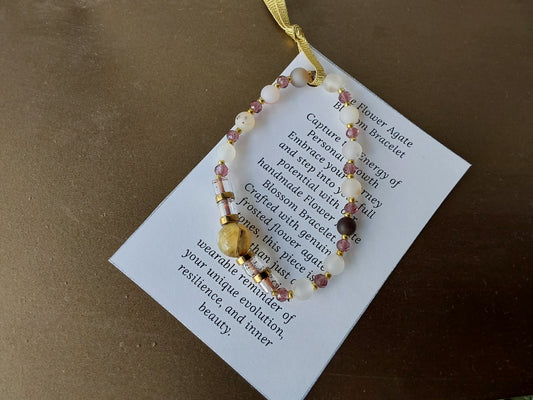 Chys Flower Agate Blossom Bracelet